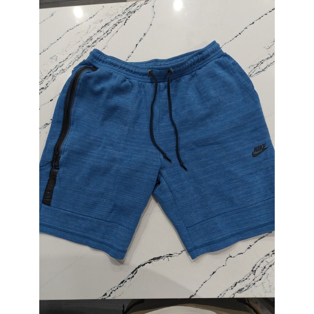 Nike Tech Workout Casual Sweat Shorts Mens Size Large Blue